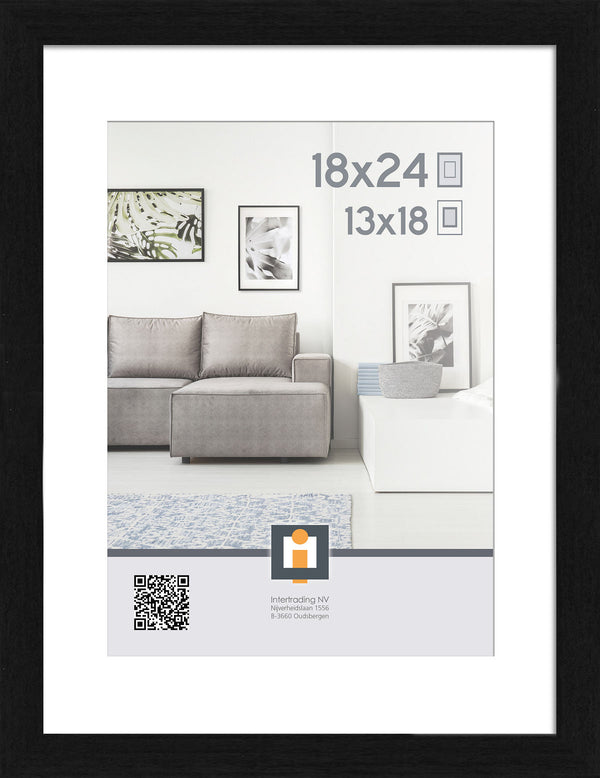 Fotolijst Goteborg 18x24cm - Zwart