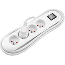 Scanpart Tafelcontactdoos 4-v En Pa Schakelaar Ak En 1.5m Belg