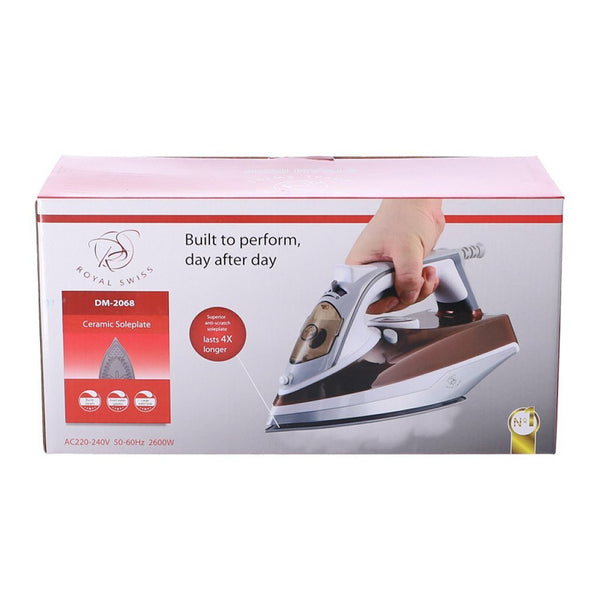 Royal Swiss DM-2068 Stoomstrijkijzer 2600W Bruin/Wit
