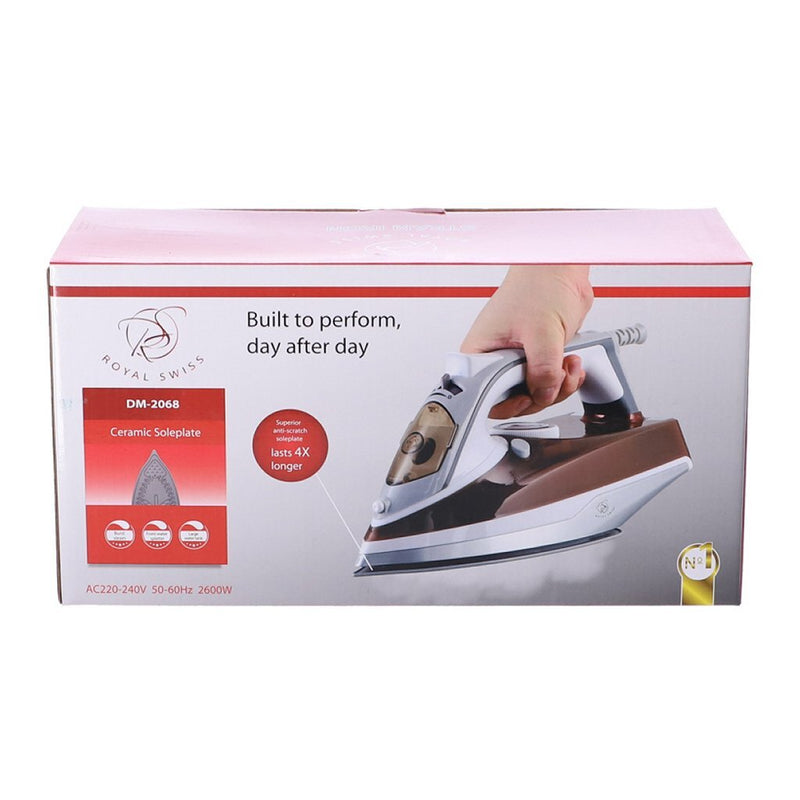 Royal Swiss DM-2068 Stoomstrijkijzer 2600W Bruin/Wit