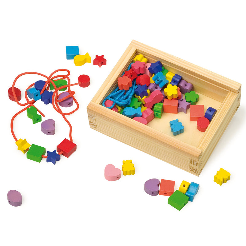 Small Foot  -  Houten Rijg Kralen, 84st.