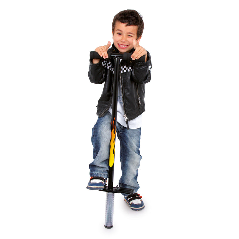 Pogo stick met vlammen 26 x 6 x 88 cm
