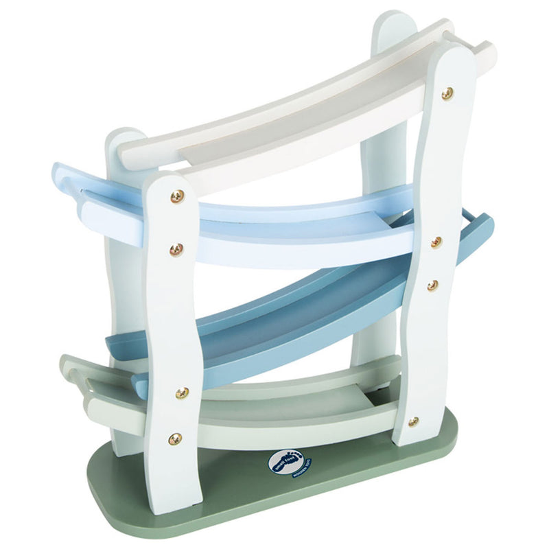 Small Foot  -  Houten Autobaan Blauw met 4 Auto's