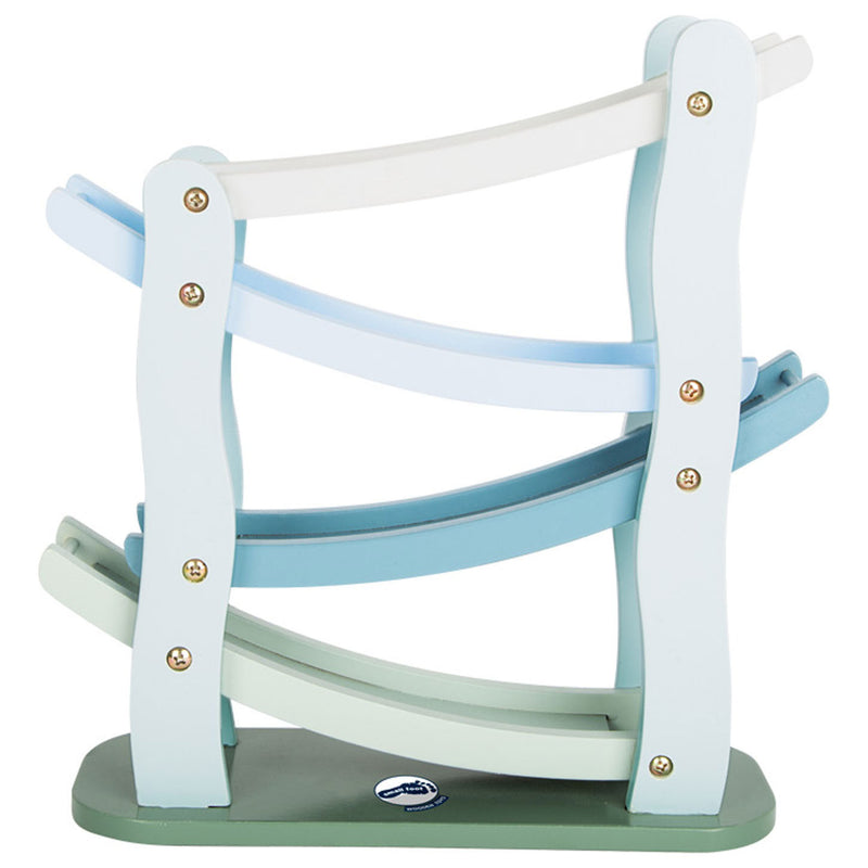 Small Foot  -  Houten Autobaan Blauw met 4 Auto's