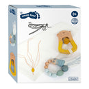 Small Foot - Knuffeldoekje Zeekust met Rammelaar en Grijpring, 3dlg.