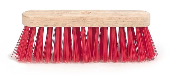 Linea Houten Straatbezem 29 cm Rood/Nylon