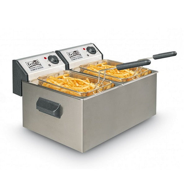 Fritel SF3855 Profi Friteuse 2x5L 6400W RVS/Zwart