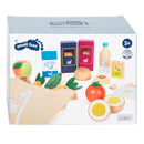 Small Foot - Houten Speeleten Vegetarisch Voedselset, 17dlg.