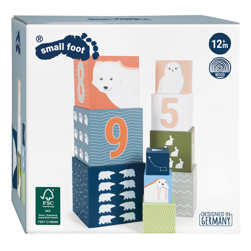 Small Foot - Stapelblokken Karton Arctic, 10dlg.