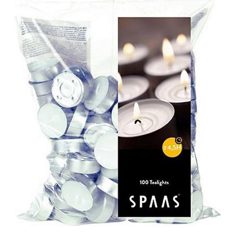 Spaas Theelichten 4,5 Branduren 100 Stuks