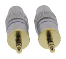 HQ HQS-SJC006/B Stereoconnector 3.5 Mm Male Zilver