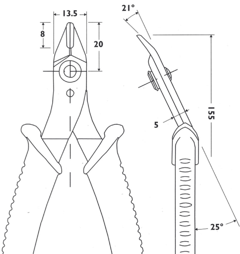 Piergiacomi Pg-tr30 Elektronica Zijkniptang 138 mm