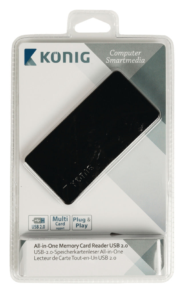 K&ouml;nig CSU2ACR200BL Alles-in-1 Geheugenkaartlezer Usb 2.0