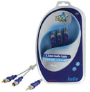 HQ HQSA-040-10 Stereo Audiokabel 3.5 Mm Male - 2x Rca Male 10.0 M Grijs