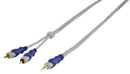 HQ HQSA-040-10 Stereo Audiokabel 3.5 Mm Male - 2x Rca Male 10.0 M Grijs