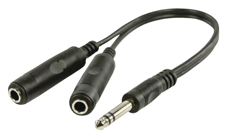 Valueline Vlap23110b0.20 6.35 mm To 2x 6.35 mm Stereo  Splitter Cable 0.2 M