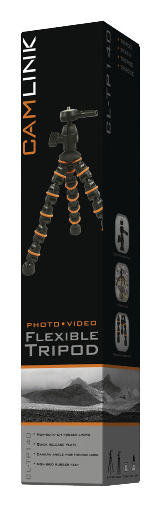 Camlink CL-TP140 Flexibel Statief 28.5 Cm 1 Kg Zwart / Oranje