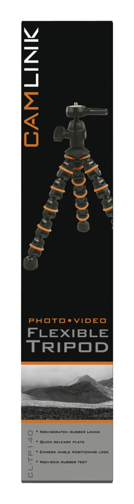 Camlink CL-TP140 Flexibel Statief 28.5 Cm 1 Kg Zwart / Oranje