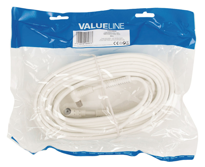 Valueline Vlsp40120w200 Coax Antennekabel 120 hz Coax Mannelijk Gehoekt - Coax Vrouwelijk Gehoekt 2