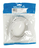 Valueline VLSP41300W50 Antennekabel F-quick Mannelijk - F-quick Mannelijk 5,00 M Wit