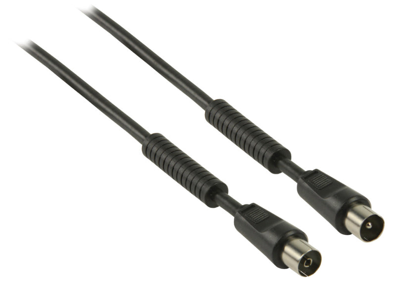 Valueline Vlsb40010b100 Coax Antennekabel 100 hz Coax Mannelijk - Coax Vrouwelijk 10,0 M Zwart