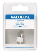 Valueline VLSB40940W Coax Koppeling Coax Mannelijk - Coax Mannelijk Wit