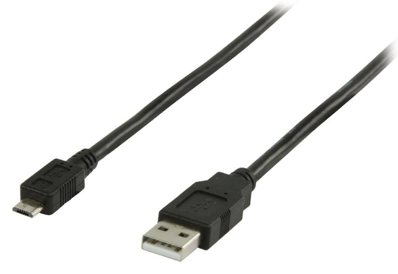 Valueline VLCB60500B30 Usb 2.0 Kabel Usb A Mannelijk - Usb Micro B Mannelijk 3,00 M Zwart