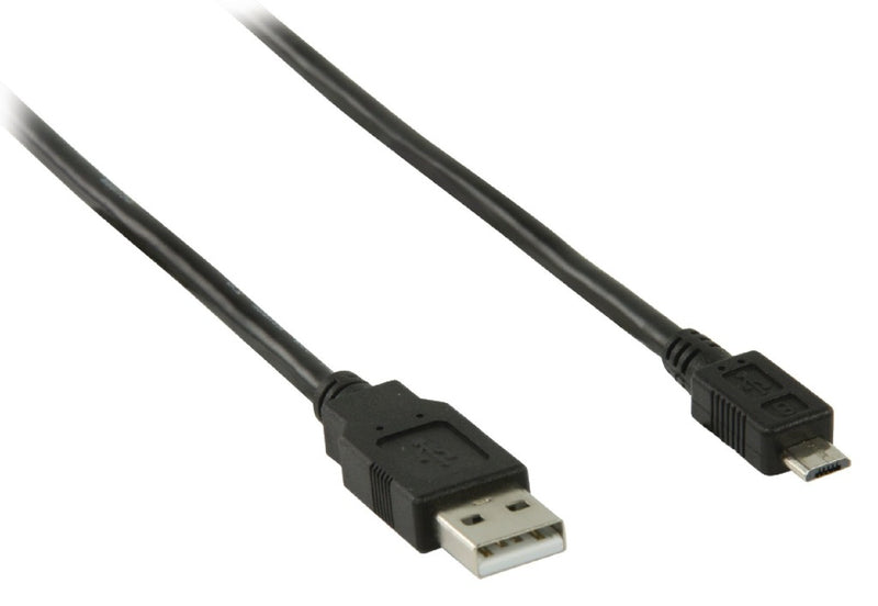 Valueline VLCB60500B30 Usb 2.0 Kabel Usb A Mannelijk - Usb Micro B Mannelijk 3,00 M Zwart