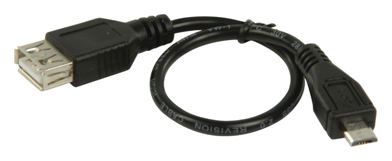 Valueline VLCB60570B02 Usb 2.0 Adapterkabel Usb Micro B Mannelijk - A Vrouwelijk 0,20 M Zwart