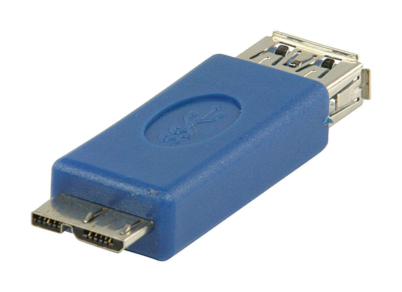 Valueline VLCB61901L Usb 3.0 Usb Micro B Mannelijk - Usb A Vrouwelijk Adapter Blauw