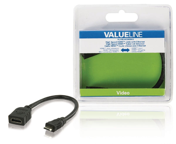 Valueline Vlvb34590b02 High Speed Hdmi? -kabel met Ethernet  Hdmi? Mini-connector - Hdmi? Input 0,2