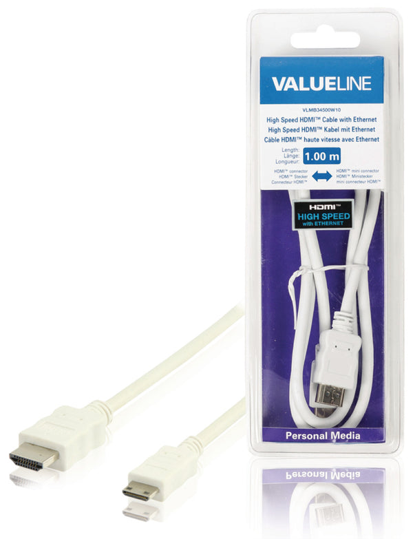 Valueline Vlmb34500w10 High Speed Hdmi?-kabel met Ethernet Hdmi?-connector - Hdmi? Mini-connector 1