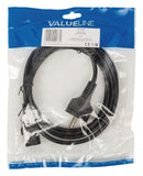 Valueline Vlep10030b20 Stroomkabel Schuko Recht Mannelijk - Iec-320-c13 2,00 M Zwart