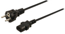 Valueline VLEP10030B50 Stroomkabel Schuko Recht Mannelijk - Iec-320-c13 5,00 M Zwart