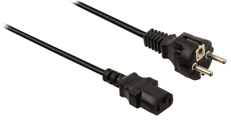 Valueline VLEP10030B50 Stroomkabel Schuko Recht Mannelijk - Iec-320-c13 5,00 M Zwart