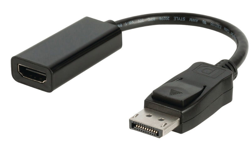 Valueline VLCP37150B02 Displayport Kabel Displayport Male - Hdmi Female 0.20 M Zwart