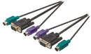 Valueline VLCP59855B20 Kvm Kabel Vga Male - 2x Ps2 Male - Vga Male - 2x Ps2 Male 2,00 M Zwart