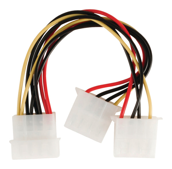 Valueline VLCP74020V015 Molex Stroom Splitterkabel Molex Mannelijk - 2x Molex Vrouwelijk 0,15 M Vee