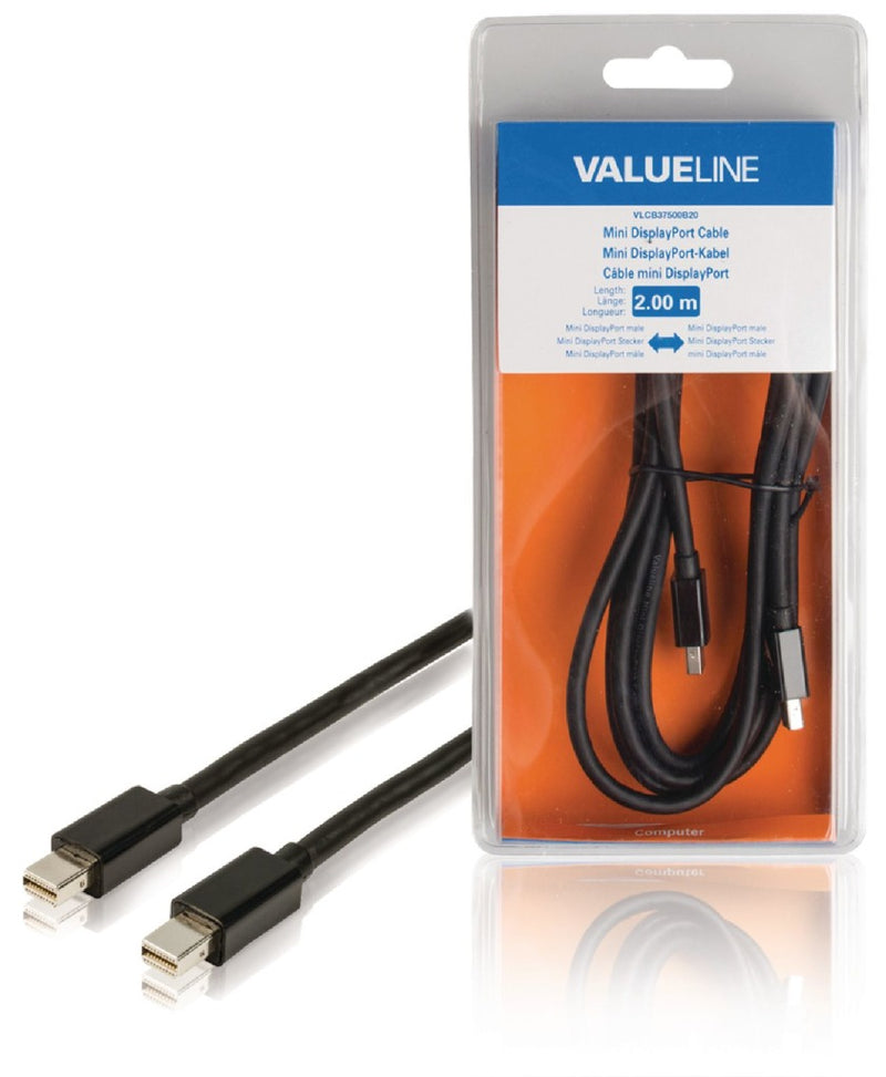 Valueline VLCB37500B20 Mini-displayport-kabel Mini-displayport Mannelijk - Mini-displayport Manneli