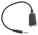 Valueline VLMB22100B02 Jack Stereo Audiosplitterkabel 3,5 mm Mannelijk - 2x 3,5 mm Vrouwelijk Zwart