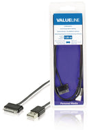 Valueline VLMB39200B10 Sync & Charge-kabel voor Samsung 30-pins Mannelijk - Usb A Mannelijk Zwart 1