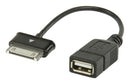 Valueline VLMB39205B02 Otg Data Kabel voor Samsung 30-pins Mannelijk - Usb A Vrouwelijk Zwart 0,20