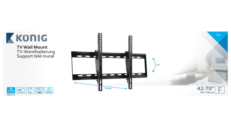 K&ouml;nig KNM-LT10 Tv Muurbeugel Kantelen 42 - 70 &quot; 60 Kg