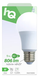 Hq Hqle27a60002 Led-lamp A60 E27 9,5 W 806 Lm 2 700 K