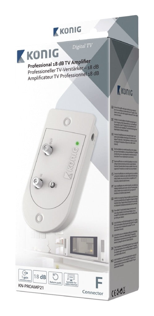 K&ouml;nig KN-PROAMP21 Professionele Tv-versterker 18 Db 1 Uitgang Retourkanaal