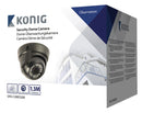 König SAS-CAM3200 Beveiligings Domecamera met Varifocale Lens Zwart