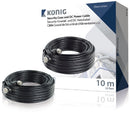 König SAS-CABLE1010B Coax-kabel Rg59 voor Beveiligingscamera en Dc-voeding 10,0 M