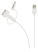 Valueline VLMP39410W1.00 Sync- en Oplaadkabel Usb 2.0 A Male - Micro B Male met Lightning-adapter e