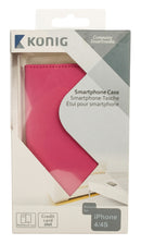 König  CSWBIPH4PI Portefeuillehoes Iphone 4/4s Roze
