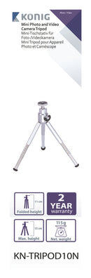 K&ouml;nig KN-TRIPOD10N Ministatief voor Foto- en Videocamera